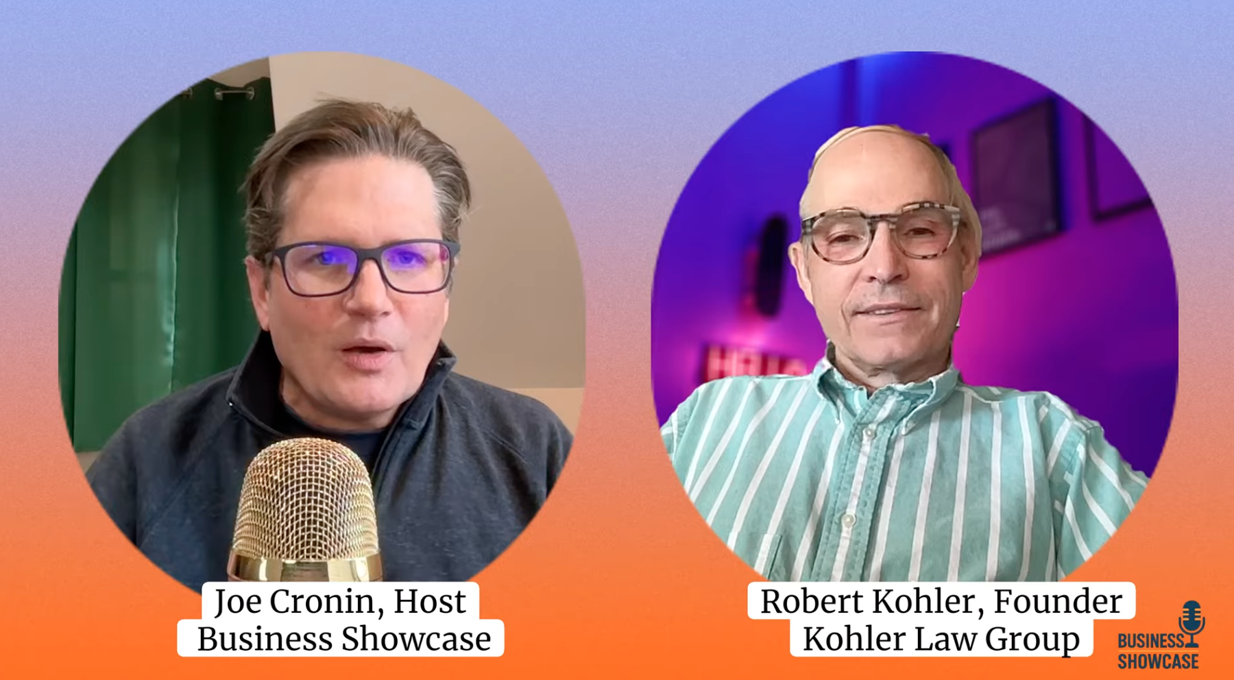 Joe Cronin interviewing Kohler Law Group